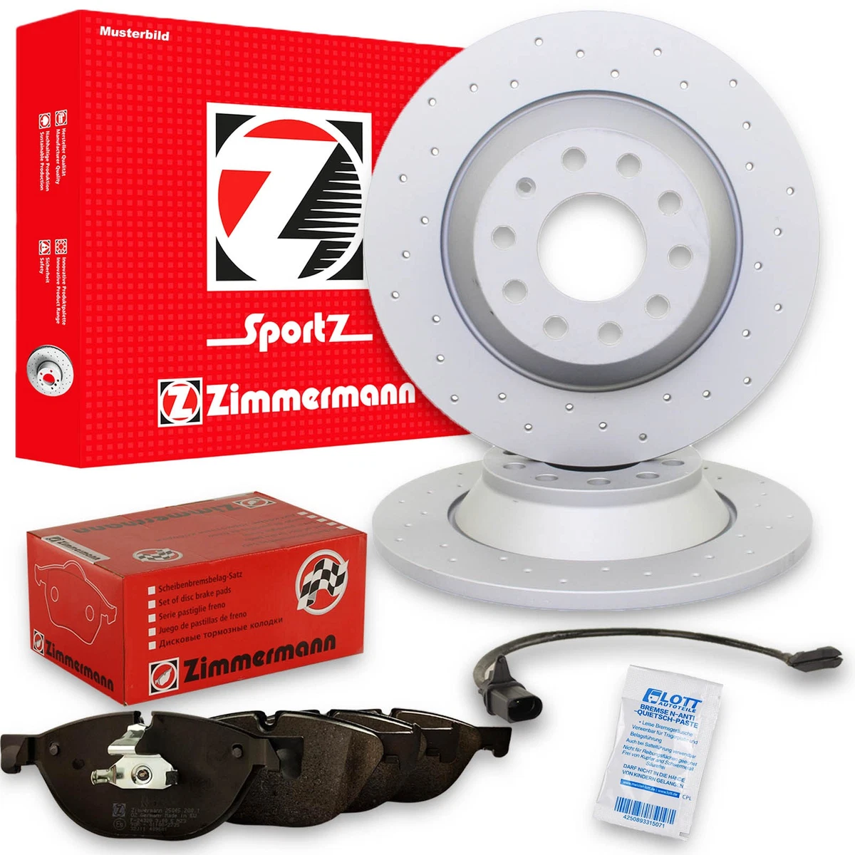 Гальмівні диски та колодки Zimmermann для AUDI A1 Sportback (GBA)